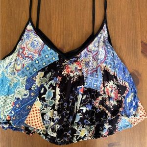 Angie Patchwork Cropped tank top